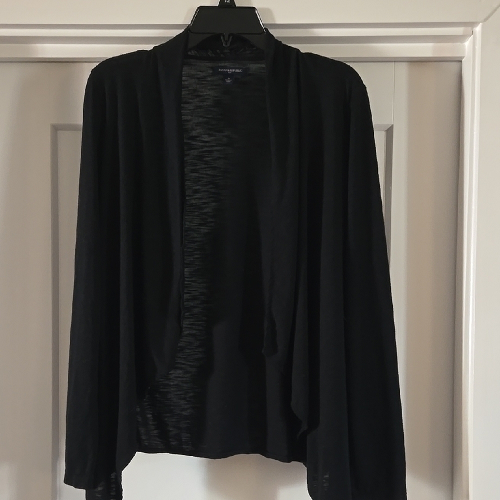 Black Draped Cardigan